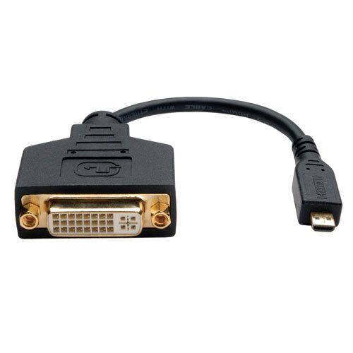 Tripp Lite 8-inch HDMI-M to DVI-D Cable Adapter (M/F), 8-in. (P132-08N) 8" HDDVI N3