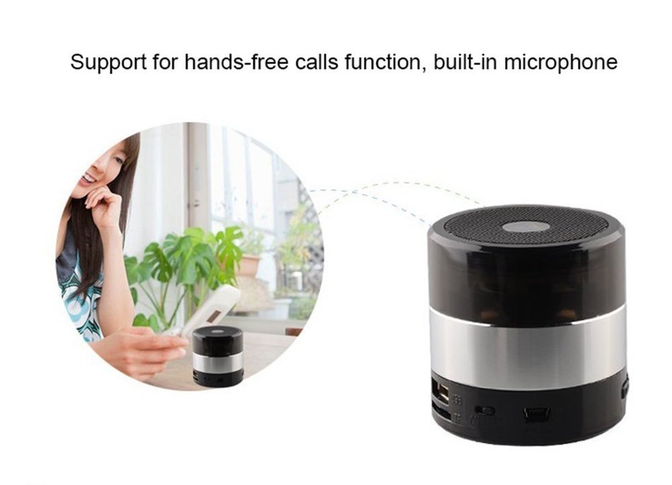Deli Mini Bluetooth Lound Speaker - Portable Multimedia Speaker Wireless Stereo Soundbox Handsfree Subwoofer Built... N4