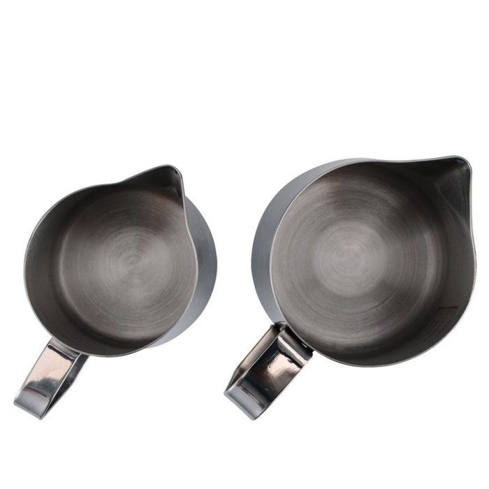 Stainless Steel Milk Coffee Frothing Pitcher Cup Jug Silver Tone (600ml) N5