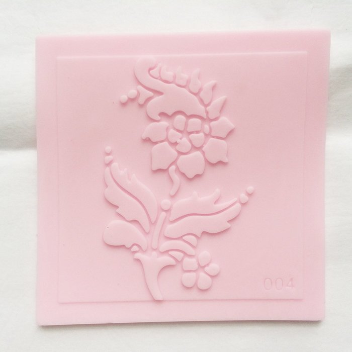 Mini DANCING PETUNIA flower Lace Pattern Impression Texture Print Embossing Silicone Fondant gumpaste Cake Print...