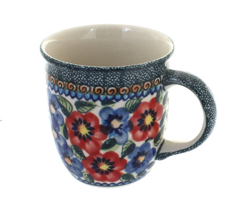 Polish Pottery Poppy Garden Coffee Mug