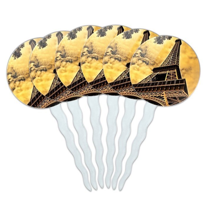 Set of 6 Cupcake Picks Toppers Decoration Places and Things - Machu Picchu Peru Travel N22