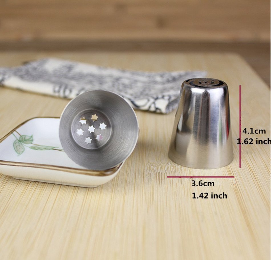 Dewel Multi-Pattern Russian Piping Tips, 12PCS Icing Decorating Tips,Stainless Steel Icing Piping Nozzles ,A Tool... N5