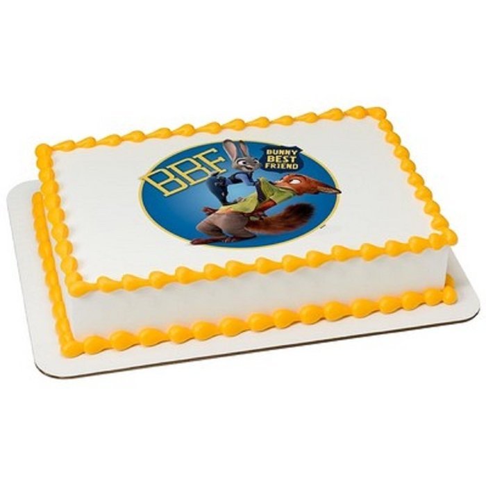 Whimsical Practicality Zootopia Best Bunny Friend Edible Icing Image for 1/4 Sheet Cake