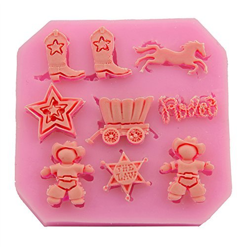 Let'S Diy Silicone Mold West Cowboy Mold Fondant Cake Decorating Baking Tools N2