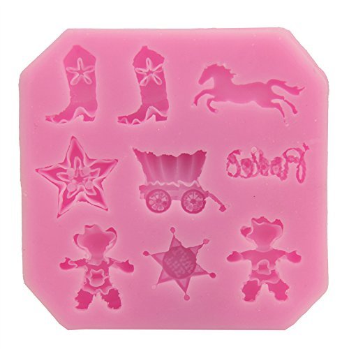 Let'S Diy Silicone Mold West Cowboy Mold Fondant Cake Decorating Baking Tools N3