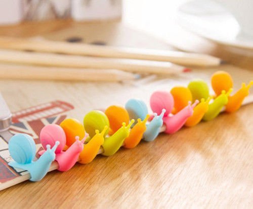 Hot Sale 5 PCS Cute Snail Shape Silicone Tea Bag Holder Cup Mug Candy Colors Gift Set N4