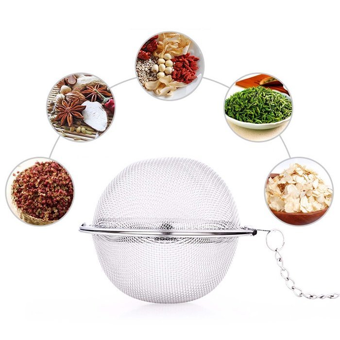 Gosear 2 PCS Stainless Steel Mesh Tea Ball Interval Strainer Filter Infuser Ball N4
