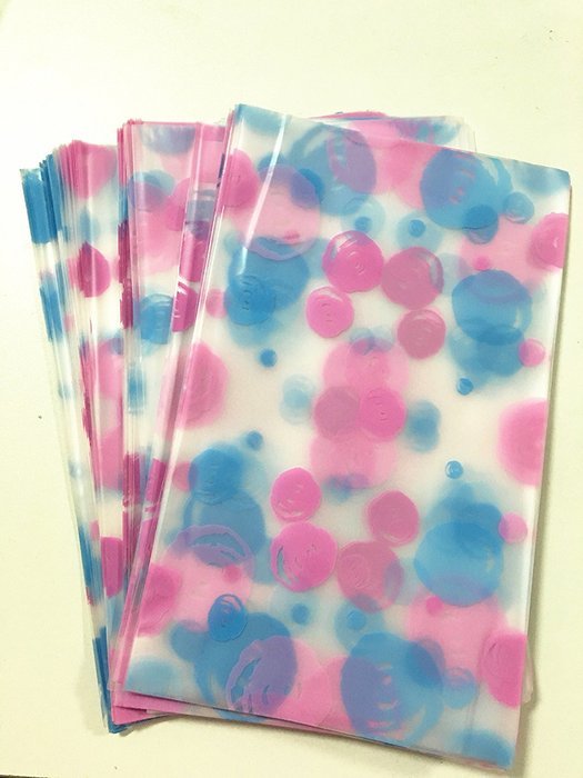 Derker 100 PCS Cellophane Treat Bag,Flat Cello,Polka Dot Colorful Bubble Gift Candy Bakery Cello Value Pack Supplies... N3