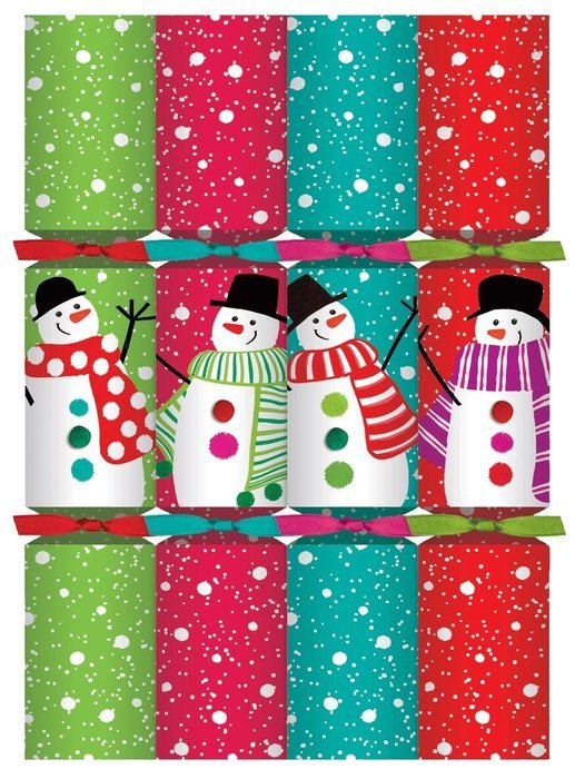 Caspari Celebration Crackers, 10-Inch, Snow Friends N13