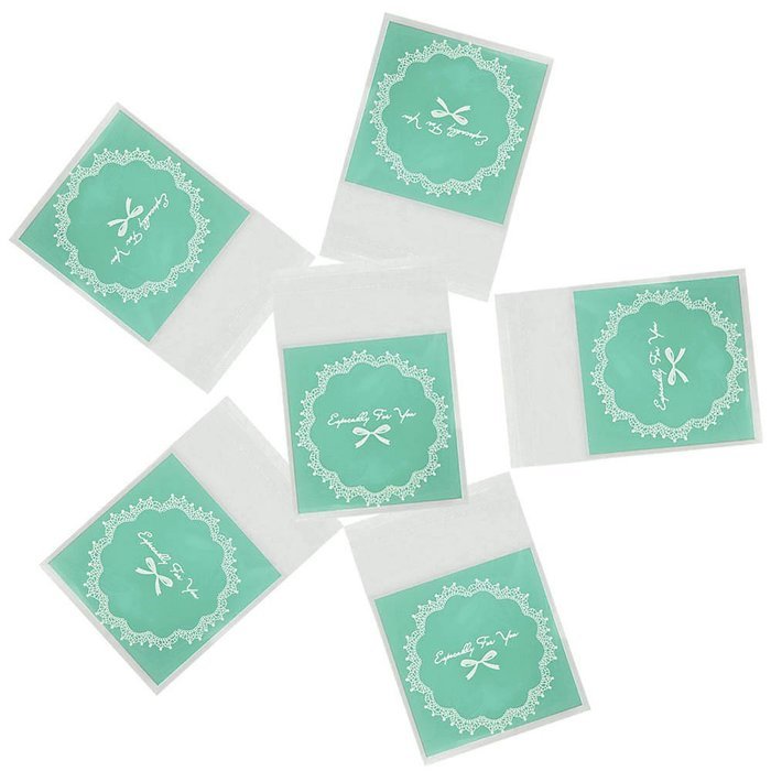 CreazyDog 100 PCS Pastry Baking Snack Pack Cookies Packing Adhesive Plastic Bags (B) N10