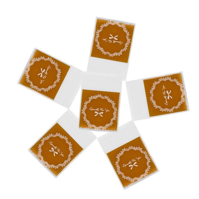 CreazyDog 100 PCS Pastry Baking Snack Pack Cookies Packing Adhesive Plastic Bags (B) N11