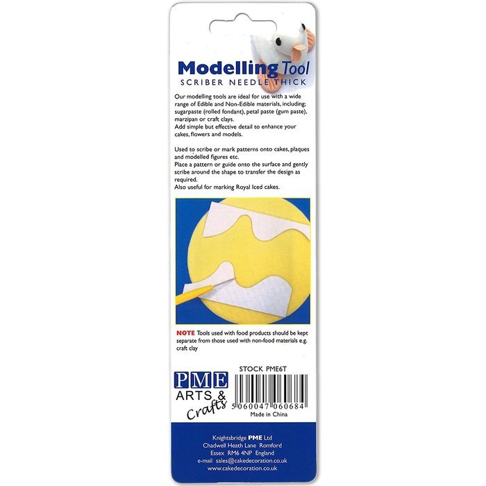 PME Scriber Needle Thick Modelling Tool, Yellow