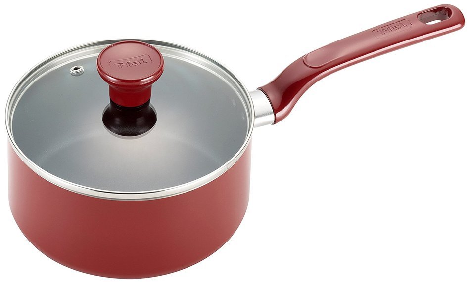 T-fal C97024 Excite Nonstick Covered Dishwasher Safe Oven Safe Sauce Pan, 3-Quart, Purple N7