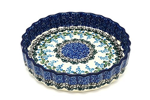 Polish Pottery Baker - Fluted Quiche - Small (7") - Wisteria