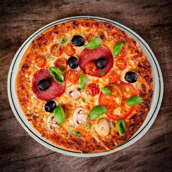 Homankit Silicone Baking Mat for Pizza or Pie Dough, Round Non-Stick Liner with Measurements, 11.6 inch N5