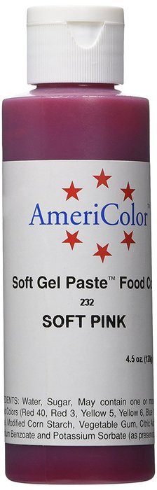 Americolor Soft Gel Paste Food Color for Decorating Cake, 4.5-Ounce, Soft Pink