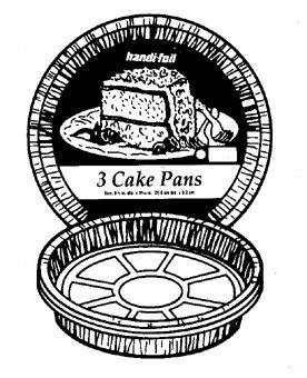 Handi-foil Round Foil Cake Pans, 3 per package, 3 Pack