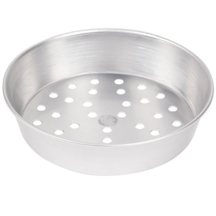 American Metalcraft A90132P 13" x 2" Perforated Standard Weight Aluminum Tapered / Nesting Pizza Pan