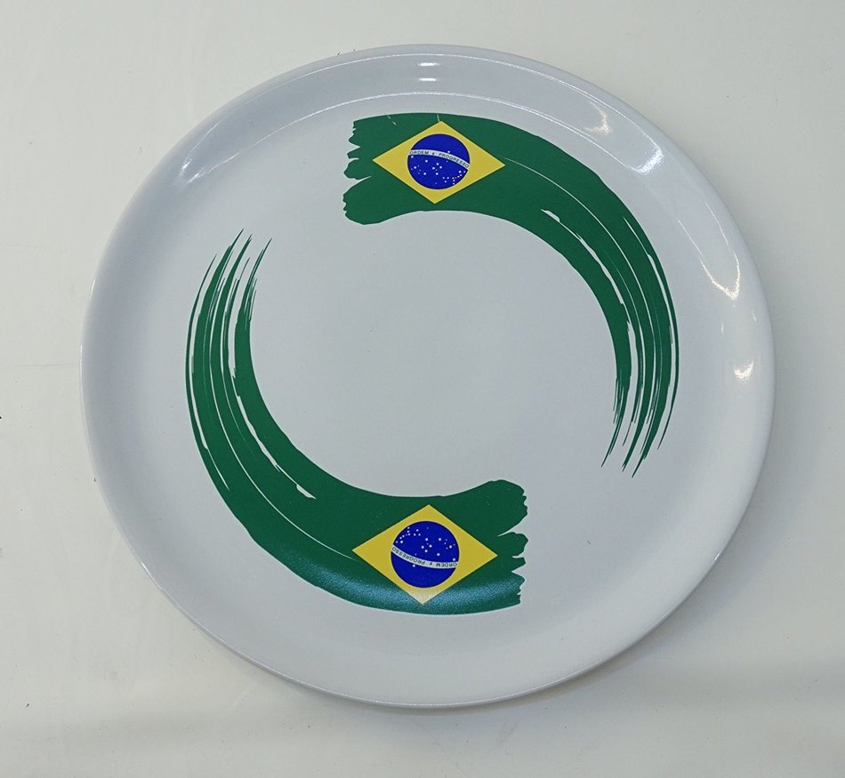 Brandani: "Pizza Nation" Set of 4 Pizza Plates [ Italian Import ] N5