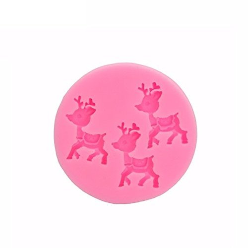 "Christmas Deer Decorating Fondant Mold Silicone Cake Mould" shopping N2