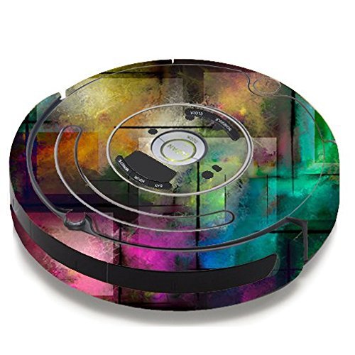 Skin Decal Vinyl Wrap For IRobot Roomba 650 655 Vacuum / Colorful Paint Modern