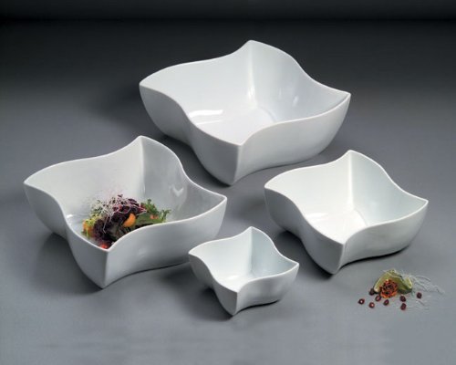 American Metalcraft SQVY5 Sqauvy Porcelain Bowl, 25-Ounce, White N2