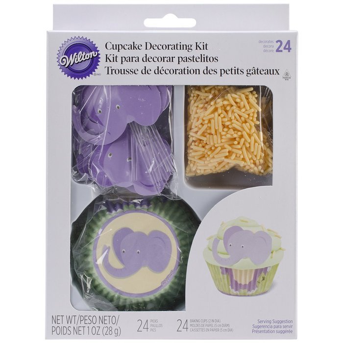 Wilton 415-2196 48 Count Elephant Cupcake Decorating Kit N2