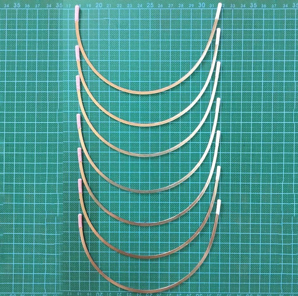 CHENGYIDA 10PCS(5Pairs) spring steel underwire for bras, bustiers, corsets or clothing - Size L (Meatures total...