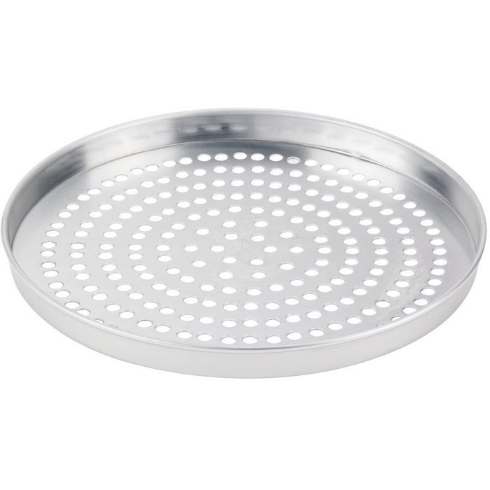 American Metalcraft A4010SP 10" x 1" Super Perforated Standard Weight Aluminum Straight Sided Pizza Pan N2