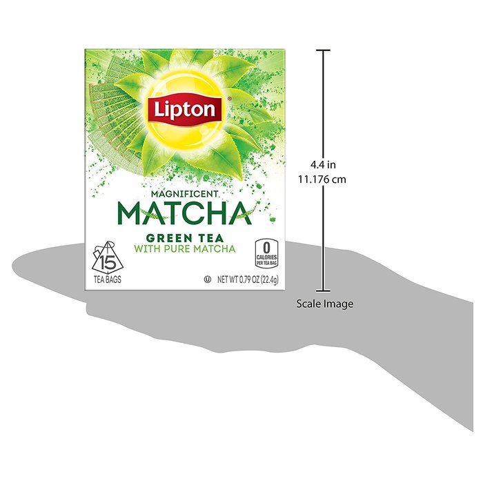 Lipton Green Tea Bags, Matcha Green Tea & Mint 15 ct (Pack of 4) N6