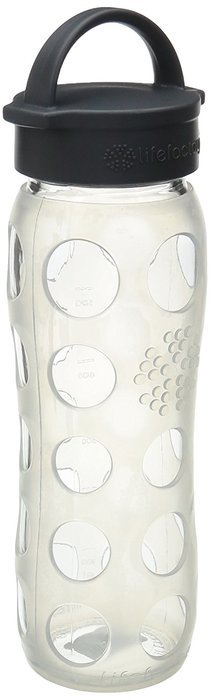 Lifefactory 22-Ounce BPA-Free Glass Water Bottle with Leakproof Cap & Silicone Sleeve, Transparent N14