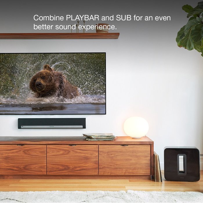 Sonos PLAYBAR TV Soundbar/ Wireless Streaming TV and Music Speaker N4