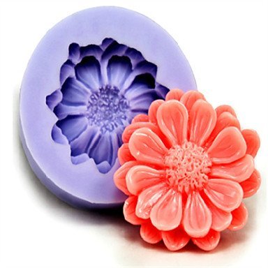 Y&XL&H Bakeware Silicone Flower Baking Molds for Fondant Candy Chocolate Cake (Random Colors) N6
