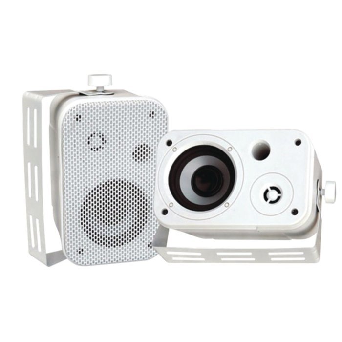 Pyle PDWR30W 3.5 Waterproof Speakers Pair Indoor/Outdoor White Consumer Electronics