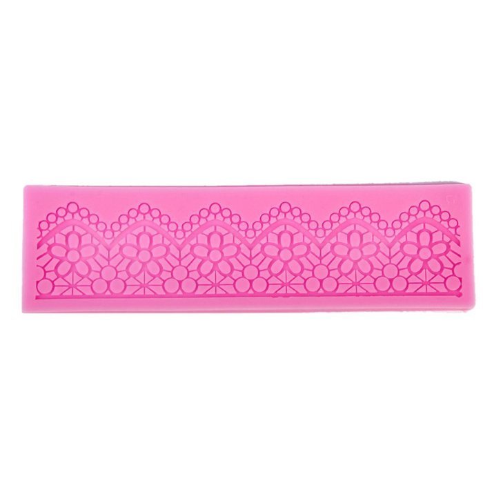 Generic Change Hot Lovely Pink Lace Silicone Mold Cake Decoration Tool for Fondant Cake Cupcake N2