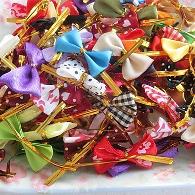 Y&XL&H 50pcs/set Baking Bread Bag Sealing Lovely Bow Knot Cookie Packing Bags Wire Lollipop Cake Packing (Random... N3