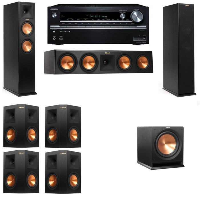 Klipsch RP-260F Tower Speakers-R112SW-7.1-Onkyo TX-NR838