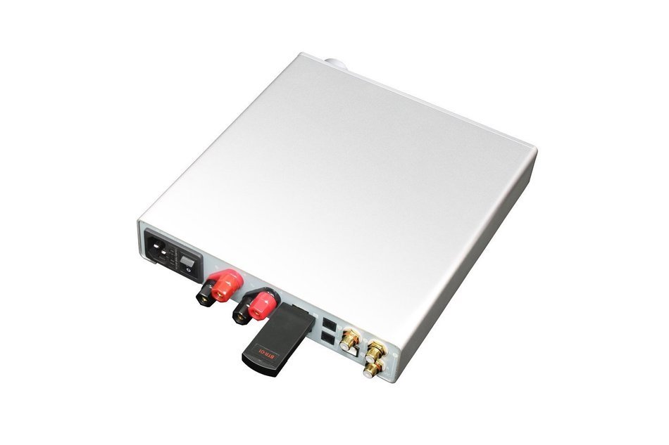 NuForce DDA120 Powerful Integrated Digital Amp with BTR1 Bluetooth Receiver Dongle Included (Silver) N11