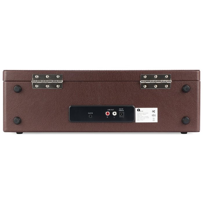 1byone Suit-case Style Turntable with Speaker, Bluetooth support and Vinyl-To-MP3 Recording, Belt Driven Record... N7