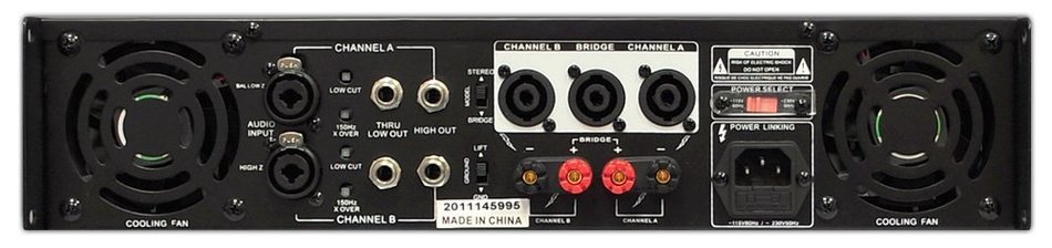 PYLE PTA3004U 3000W 2-Channel Amplifier with USB/SD Readers & Built-In Crossover N4