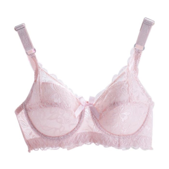 PHOTNO Women Push Up Deep V Ultrathin Underwire Padded Lace Brassiere Bra Big Size N24