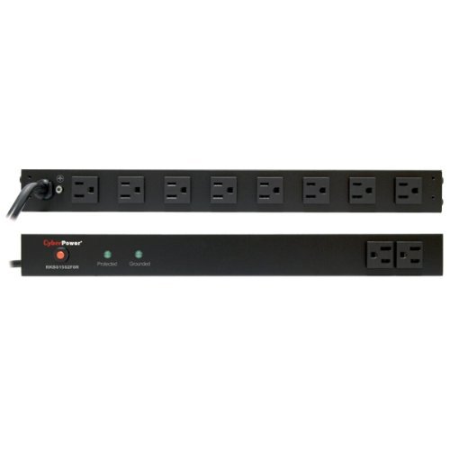 CyberPower RKBS15S2F8R 15A 10-Outlet 1U RM Rackbar Surge Suppressor N2