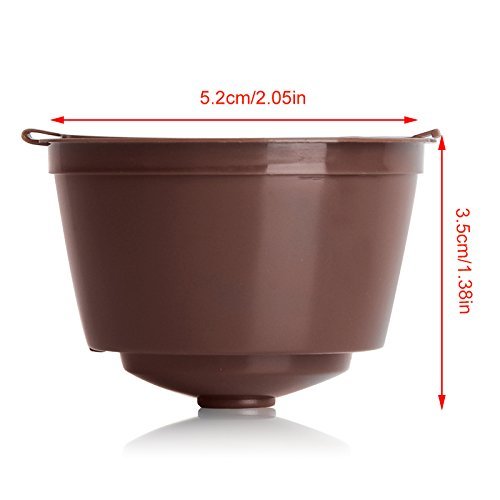 2 pcs Compatible Reusable Coffee Capsules Coffee Filters + Coffee Spoon N4