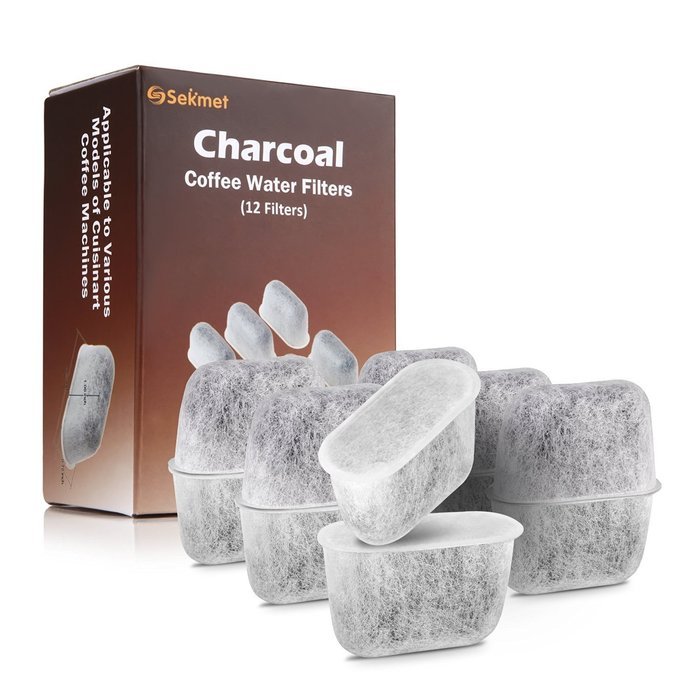 Sekmet Replacement Charcoal Water Filters for Cuisinart Coffee Makers 12-Pack N4