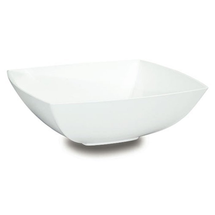 Delfin BSQ-145EM-28 14" Square White ABS Element Bowl