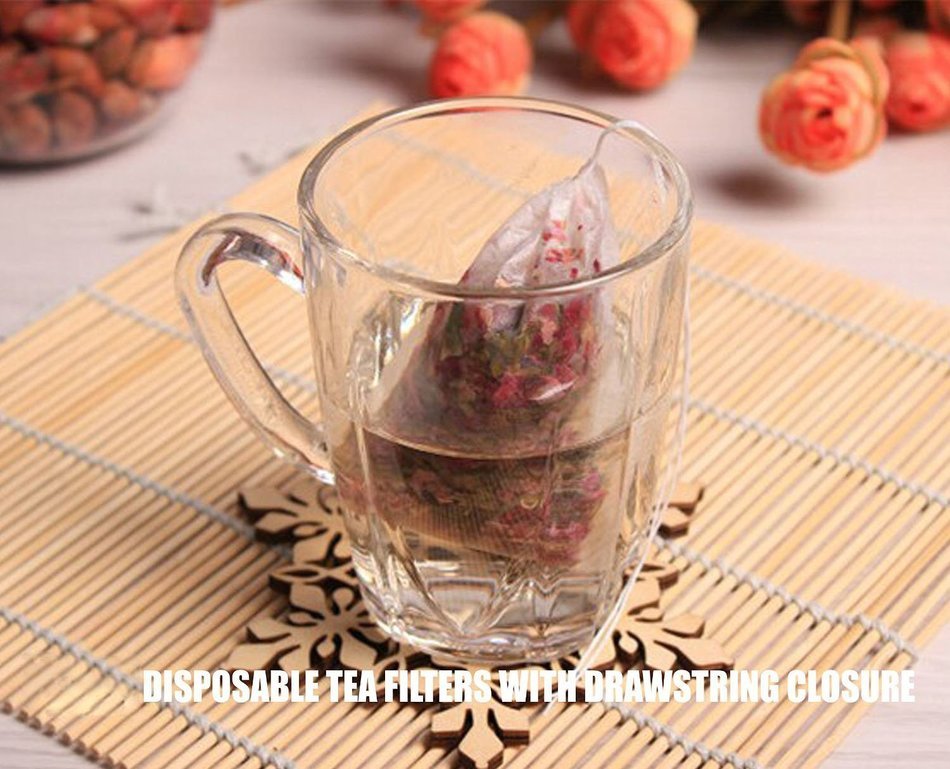 Adecco LLC Disposable Tea Filter Bags - 100 Count (100) N4