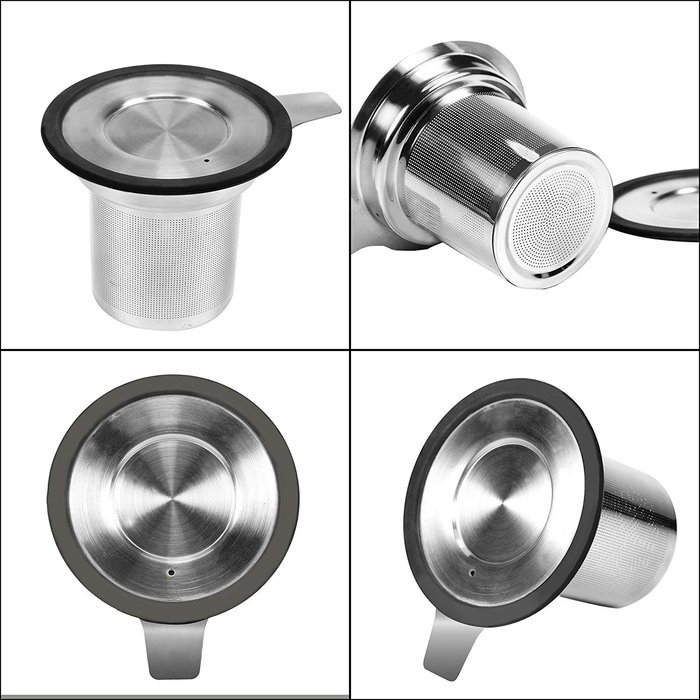 ETvalley Tea Infuser with Strainer, Stainless Steel, for Loose Leaf and Herbal Tea Brew in Mug Strainers, Black... N5