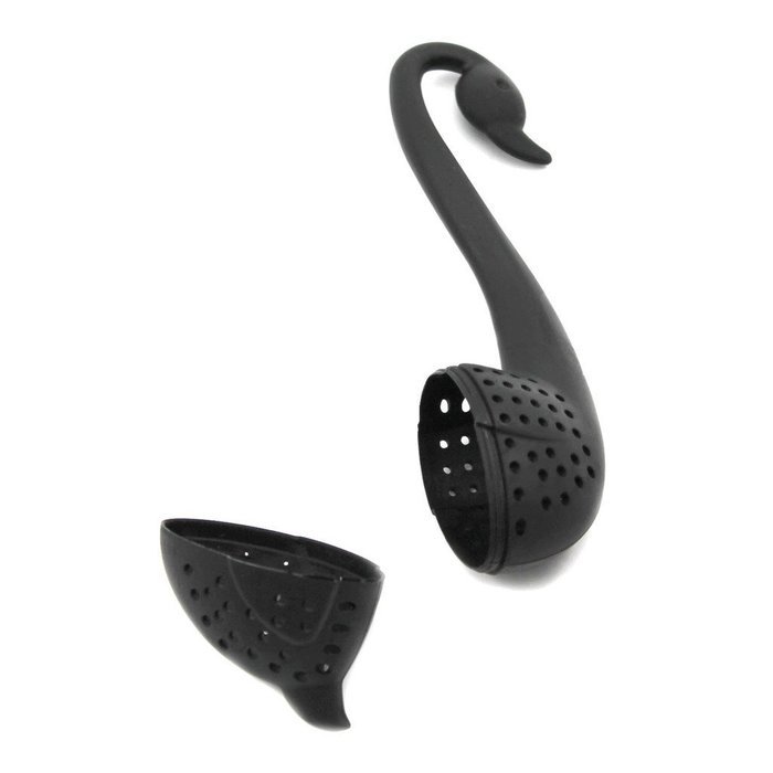 2pcs Black Swan Shape Herb Leaf Spice Strainer Tea Infuser Tea Bag Filters N4