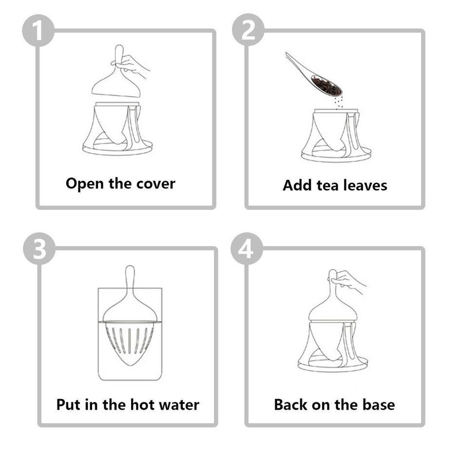 Gyro Design Tea Strainer, fuway Loose Tea Leaf Infuser, Tea Filter, [Food-Grade] Silicone / PP Material Tea Tools... N5